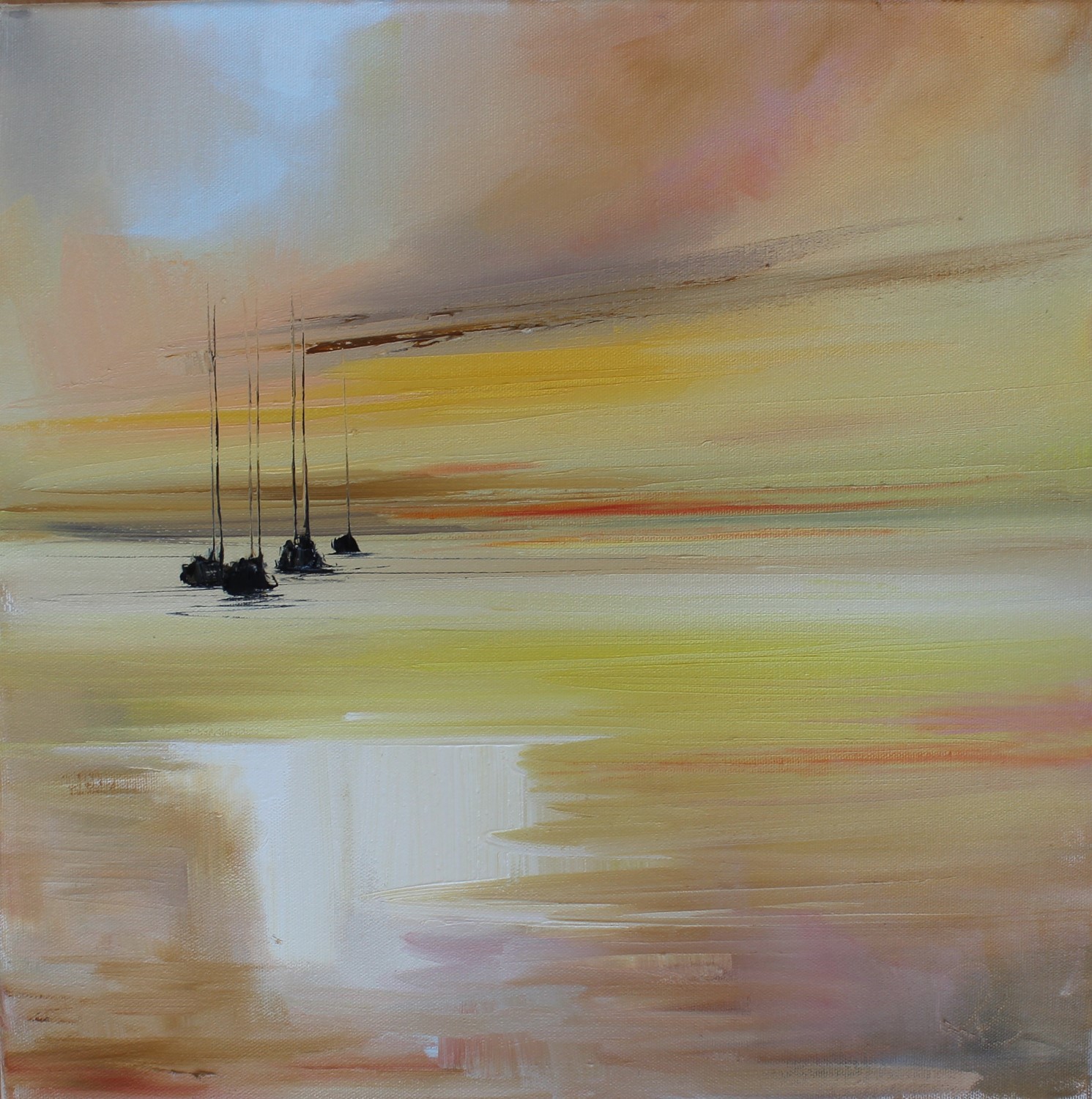 'Four Yachts as the Sunsets ' by artist Rosanne Barr